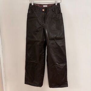 Babaton Women's Black Vegan Leather pants